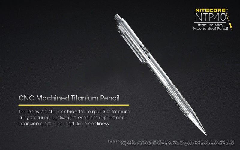 NITECORE NTP40 TITANIUM ALLOY MECHANICAL PENCIL