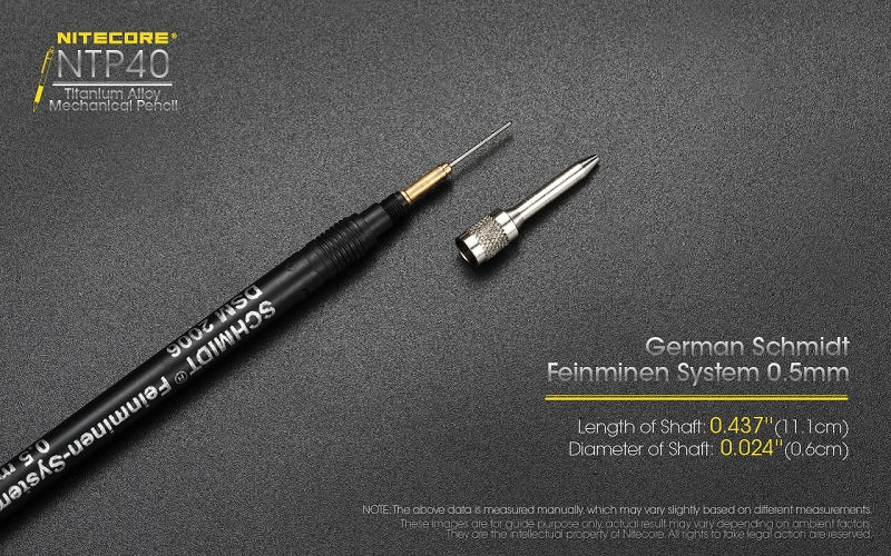 NITECORE NTP40 TITANIUM ALLOY MECHANICAL PENCIL