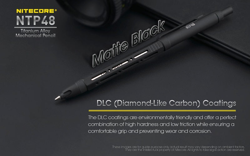 NITECORE NTP48 TITANIUM ALLOY MECHANICAL PENCIL - GLOSS SILVER