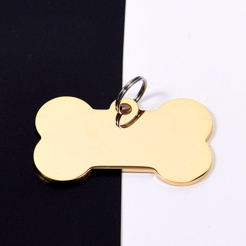 DOG BONE STAINLESS STEEL TAG - 2019 VERSION (GOLD)