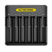 NITECORE Q6 SIX SLOT CHARGER FOR 18650, 16340, RCR123A, 14500, 18350 AND MORE