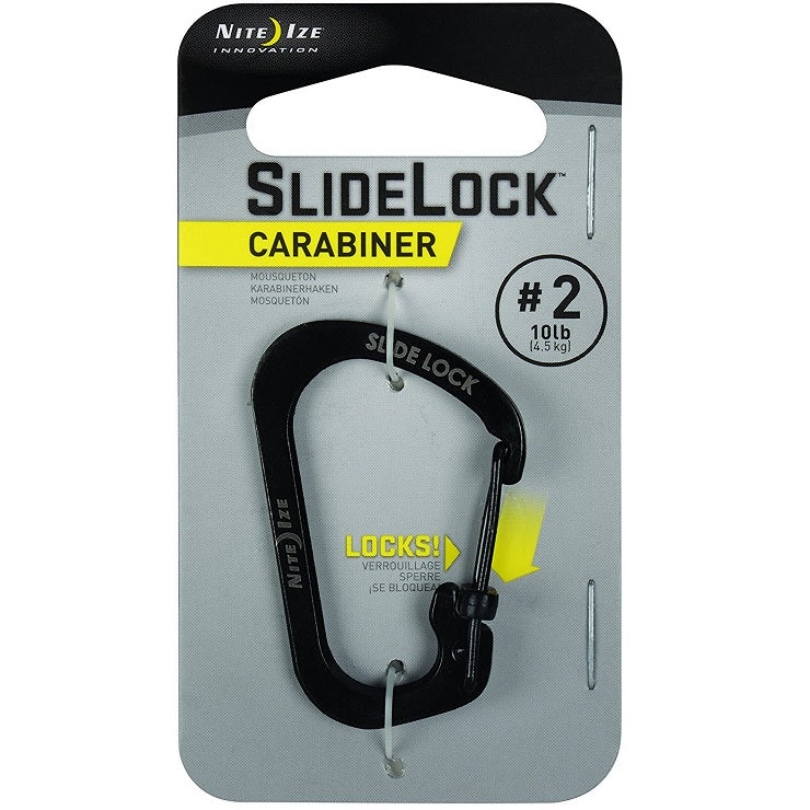 NITEIZE CARABINER SLIDE LOCK SIZE 2 - BLACK
