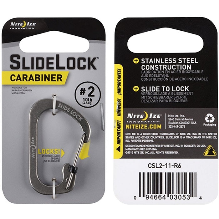 NITEIZE CARABINER SLIDE LOCK SIZE 2 - SILVER