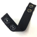 NYLON BELT KEEPER WITH DOUBLE SNAP BUTTONS - BLACK (4 PIECES)