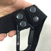 NYLON BELT KEEPER WITH DOUBLE SNAP BUTTONS - BLACK (4 PIECES)