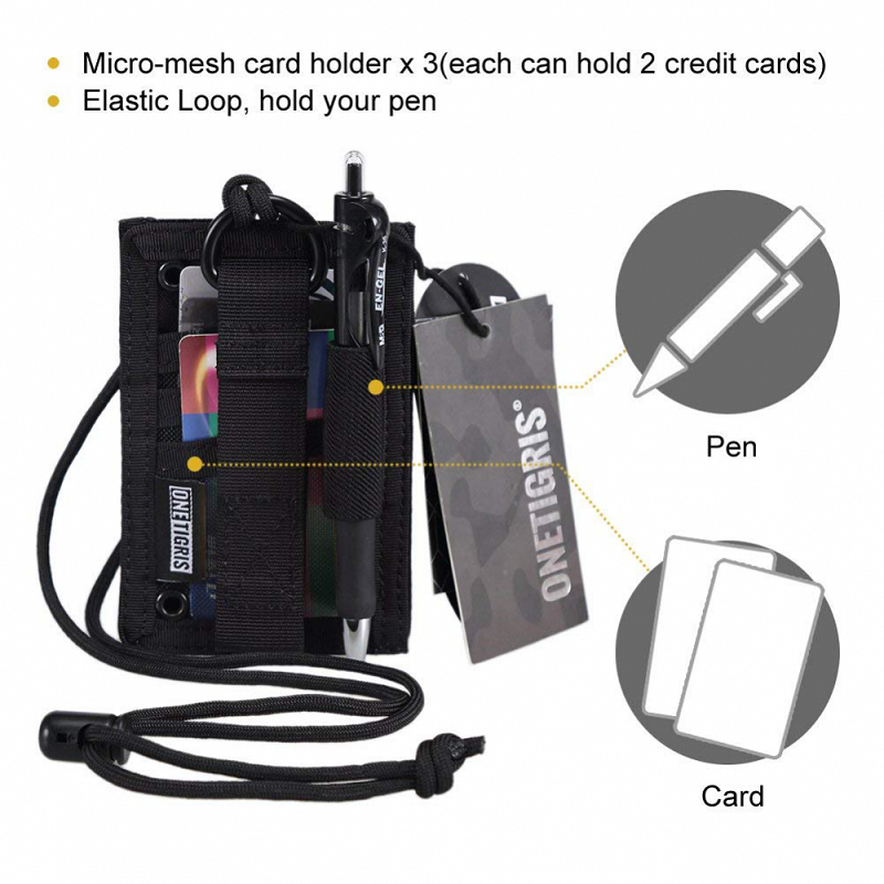 ONE TIGRIS SHOT PUT ID CARD HOLDER - BLACK