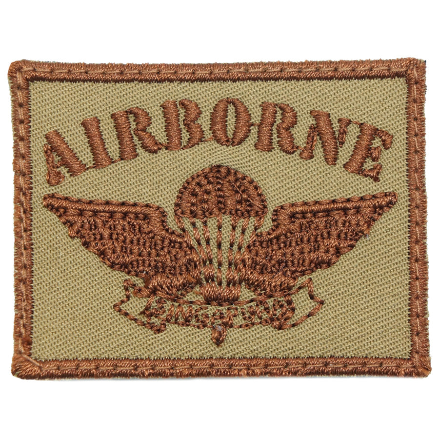 OLD SCHOOL SAF AIRBORNE PATCH - COYOTE BROWN