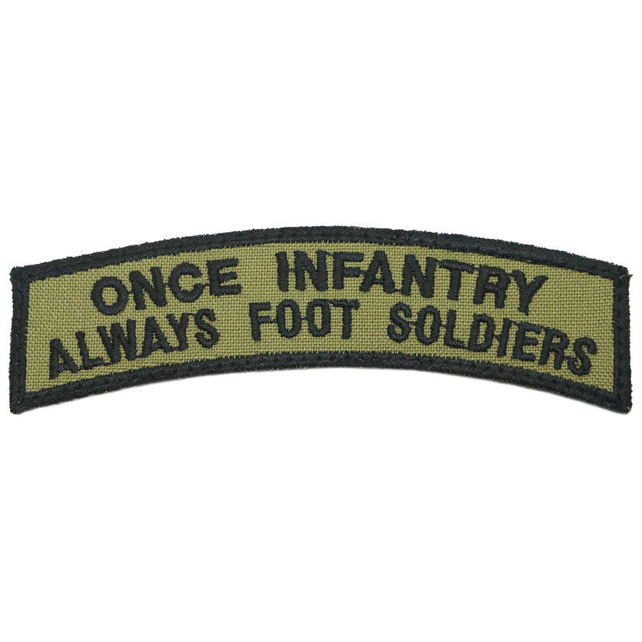 ONCE INFANTRY ALWAYS FOOT SOLDIER TAB - OLIVE GREEN