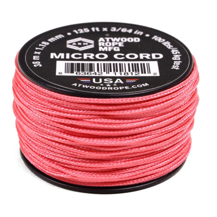 ATWOOD ROPE MFG MICRO CORD (125FT) - PINK