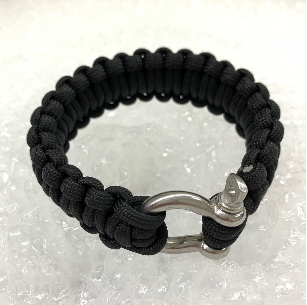 550 PARACORD SURVIVAL BRACELET - BLACK