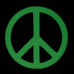 PEACE SIGN PATCH - GLOW IN THE DARK