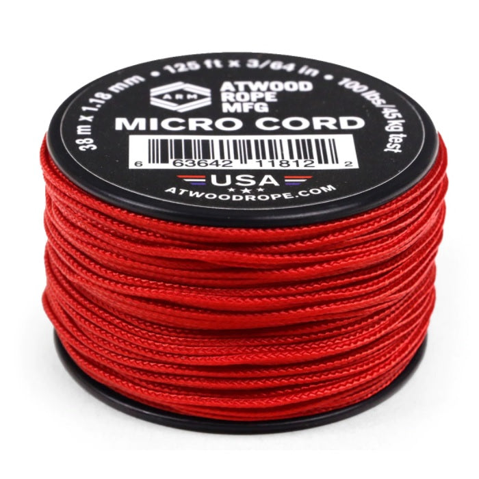 Atwood Rope Mfg Micro Cord 125ft Red