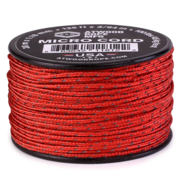 ATWOOD ROPE MFG MICRO CORD (125FT) - RED REFLECTIVE