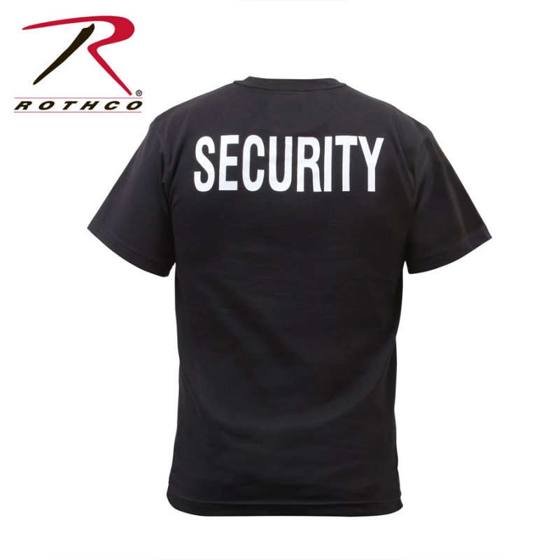 ROTHCO 2-SIDED SECURITY T-SHIRT - BLACK - Hock Gift Shop | Army Online Store in Singapore