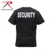 ROTHCO 2-SIDED SECURITY T-SHIRT - BLACK - Hock Gift Shop | Army Online Store in Singapore