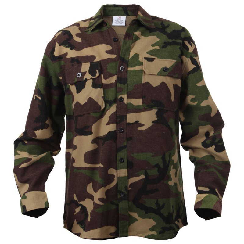 ROTHCO EXTRA HEAVYWEIGHT CAMO FLANNEL SHIRT - Hock Gift Shop | Army Online Store in Singapore
