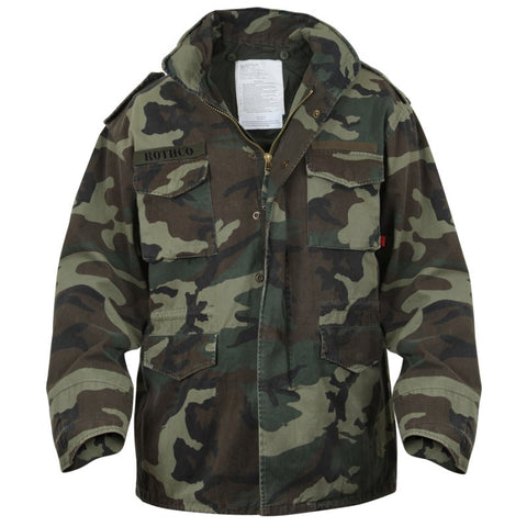 ROTHCO VINTAGE 100% COTTON M-65 FIELD JACKETS - WOODLAND CAMO - Hock Gift Shop | Army Online Store in Singapore