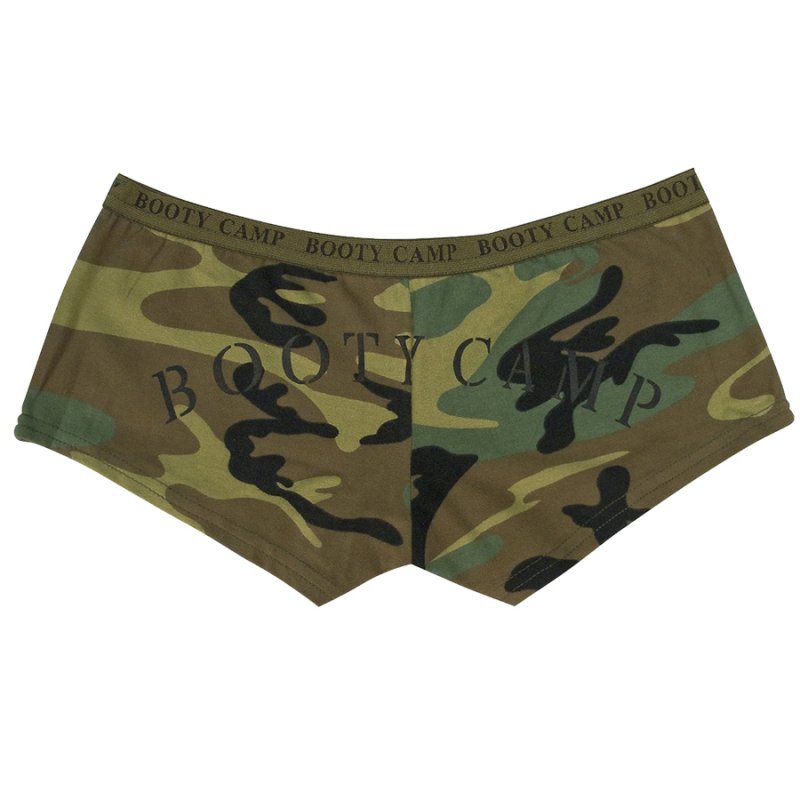 ROTHCO WOMENS "BOOTY CAMP" SHORTS - WOODLAND CAMO - Hock Gift Shop | Army Online Store in Singapore