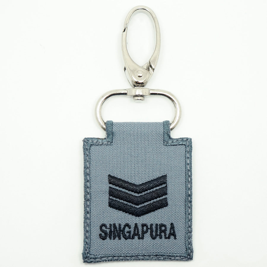 RSN / RSAF MINI RANK KEYCHAIN - 3SG (GRAY)