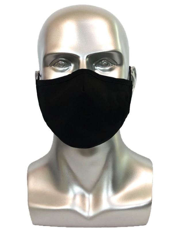 REUSABLE MASK WITH FILTER POCKET - BLACK