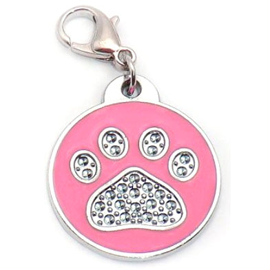 ROUND GLITTER ZINC ALLOY PET TAG - 2019 VERSION