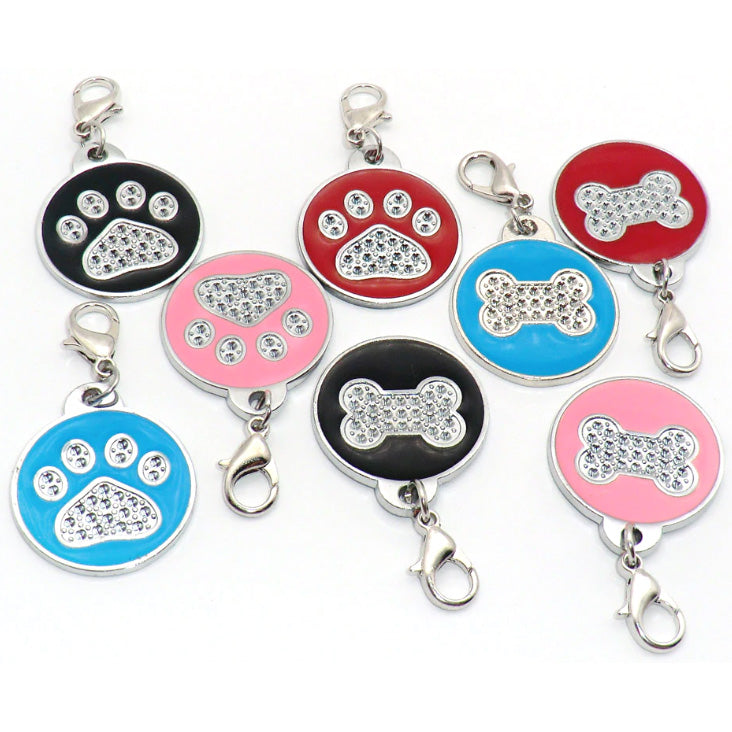 ROUND GLITTER ZINC ALLOY PET TAG - 2019 VERSION