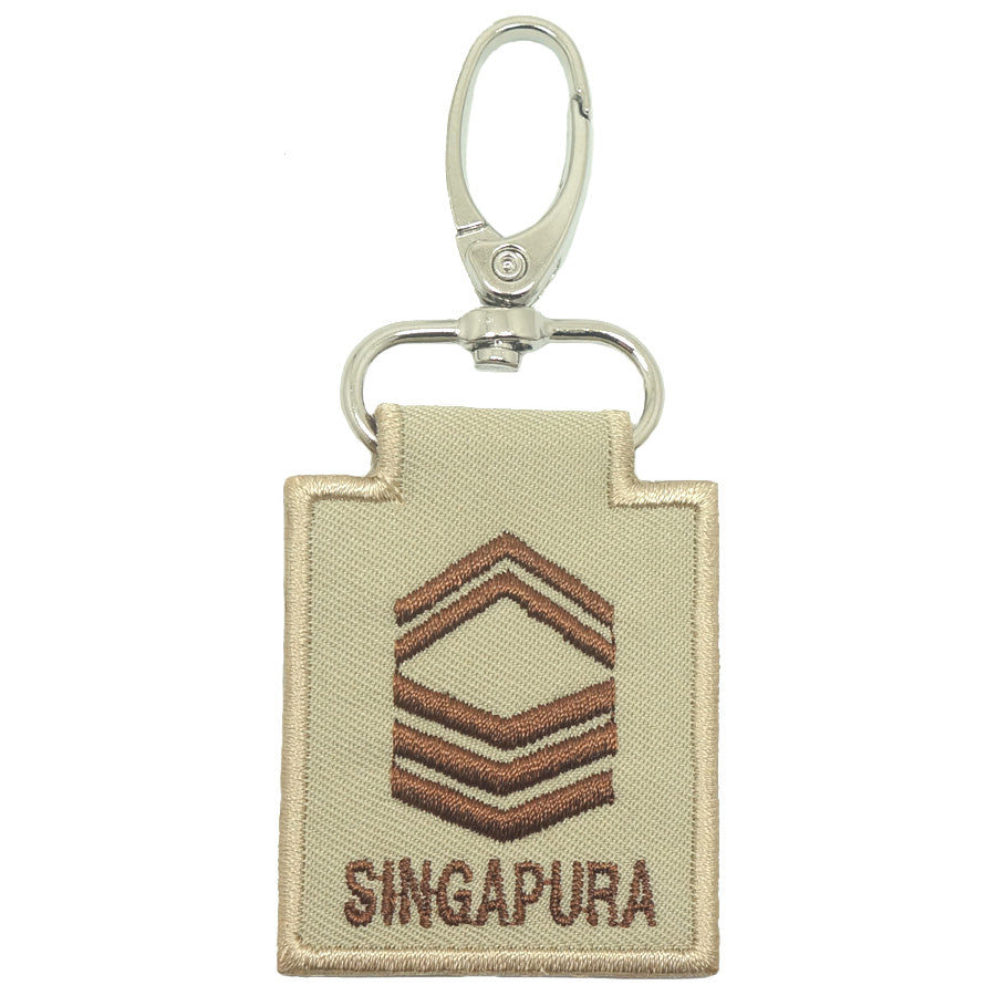 MINI SAF RANK KEYCHAIN - 1SG (KHAKI)