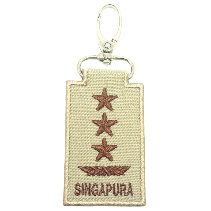 MINI SAF RANK KEYCHAIN - LG (KHAKI)