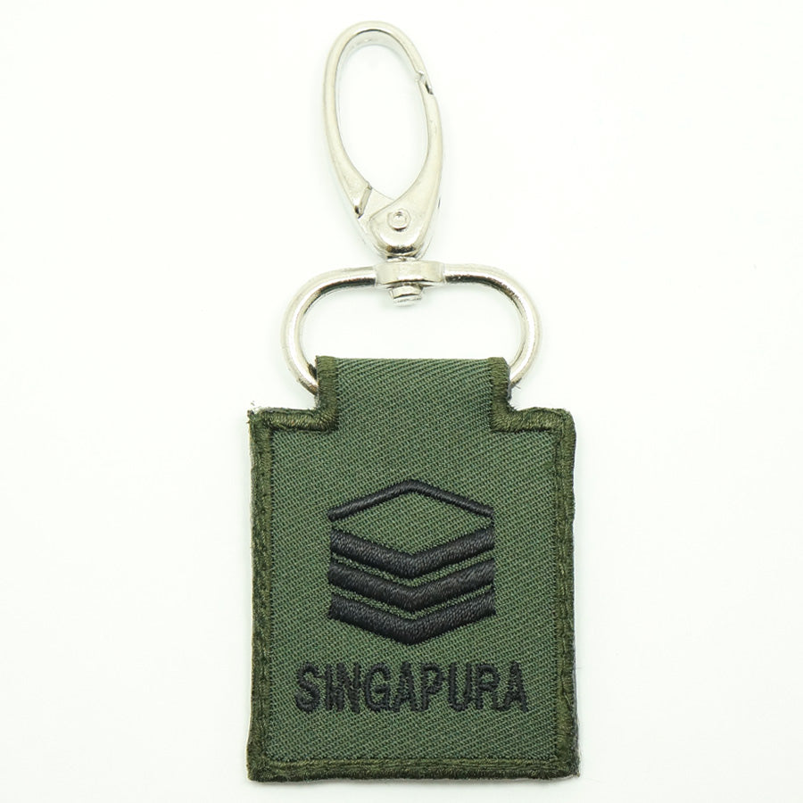 MINI SAF RANK KEYCHAIN - 2SG (OD GREEN)