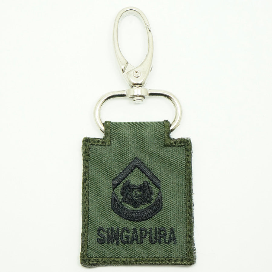 MINI SAF RANK KEYCHAIN - 2WO (OD GREEN)