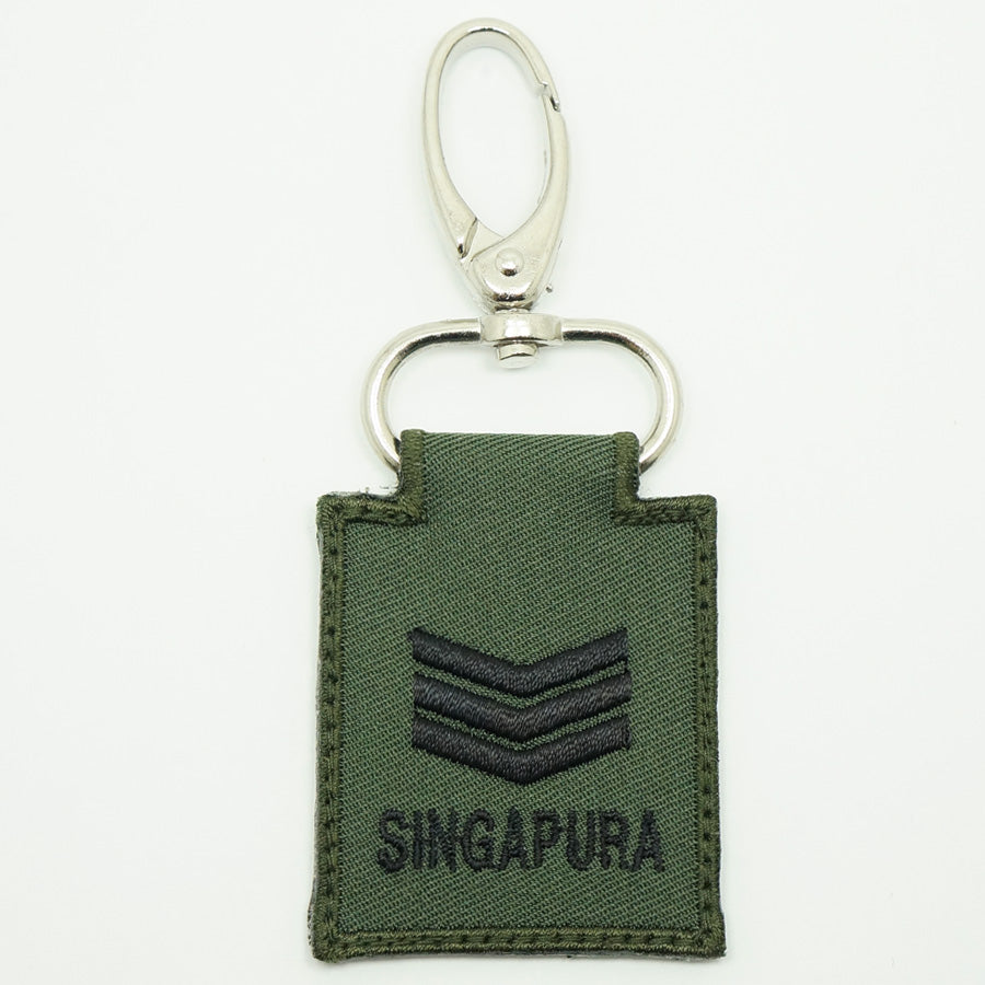 MINI SAF RANK KEYCHAIN - 3SG (OD GREEN)