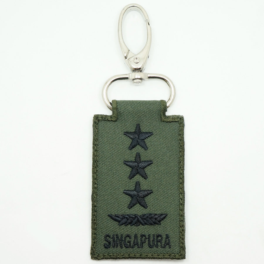 MINI SAF RANK KEYCHAIN - LG (OD GREEN)