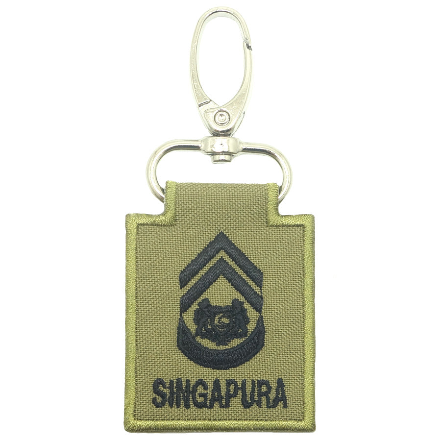 MINI SAF RANK KEYCHAIN - 1WO (OLIVE GREEN)