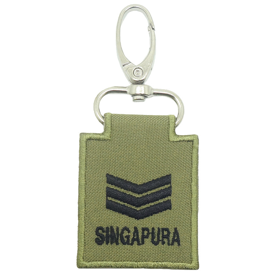 MINI SAF RANK KEYCHAIN - 3SG (OLIVE GREEN)