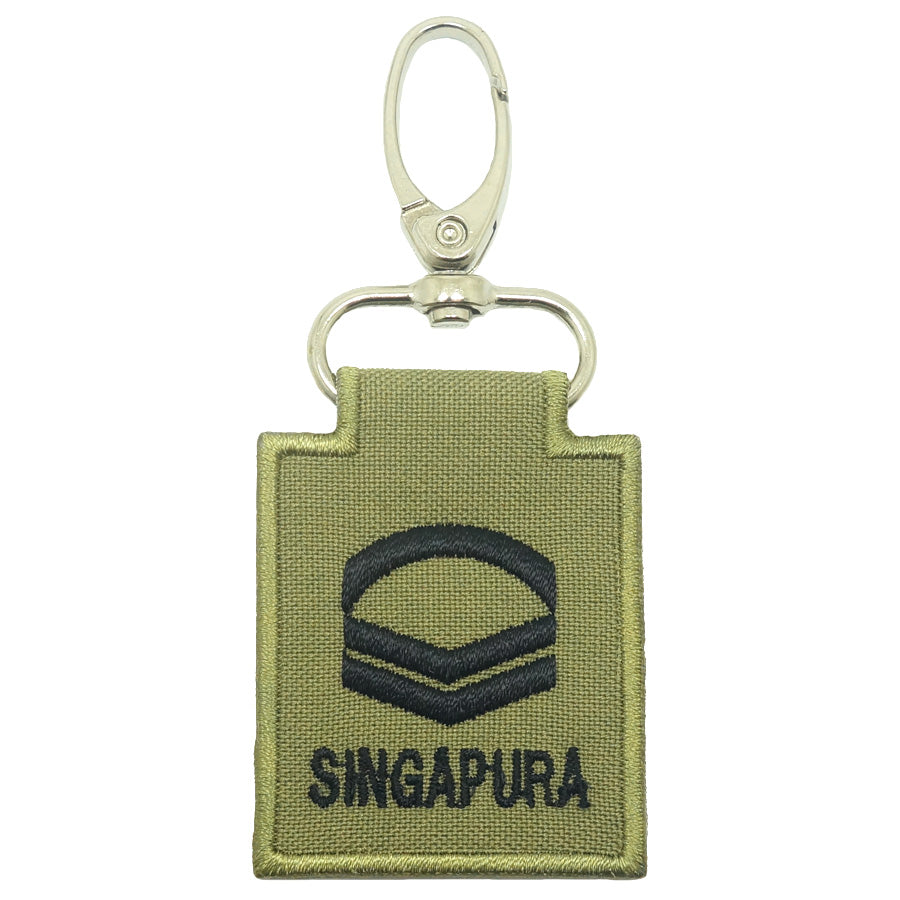 MINI SAF RANK KEYCHAIN - CPL (OLIVE GREEN)