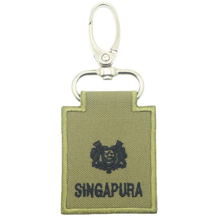 MINI SAF RANK KEYCHAIN - MAJ (OLIVE GREEN)