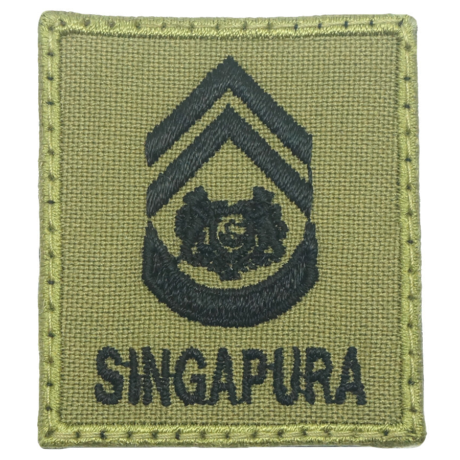 MINI SAF RANK PATCH - 1WO (OLIVE GREEN)