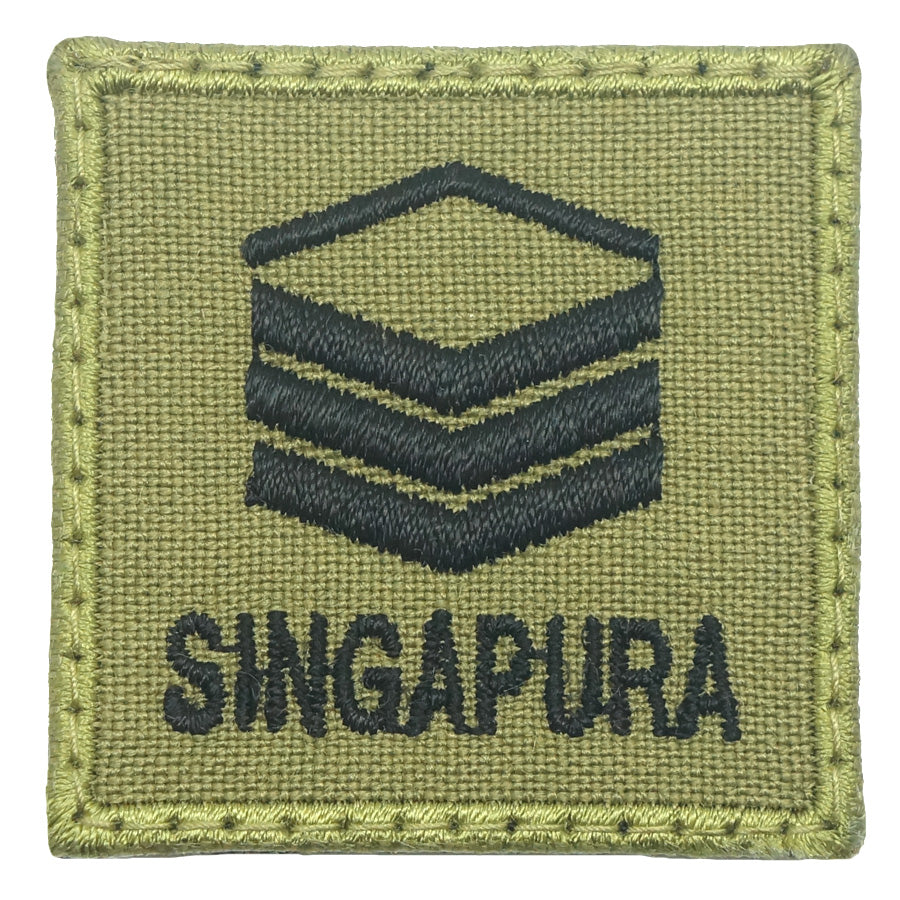 MINI SAF RANK PATCH - 2SG (OLIVE GREEN)