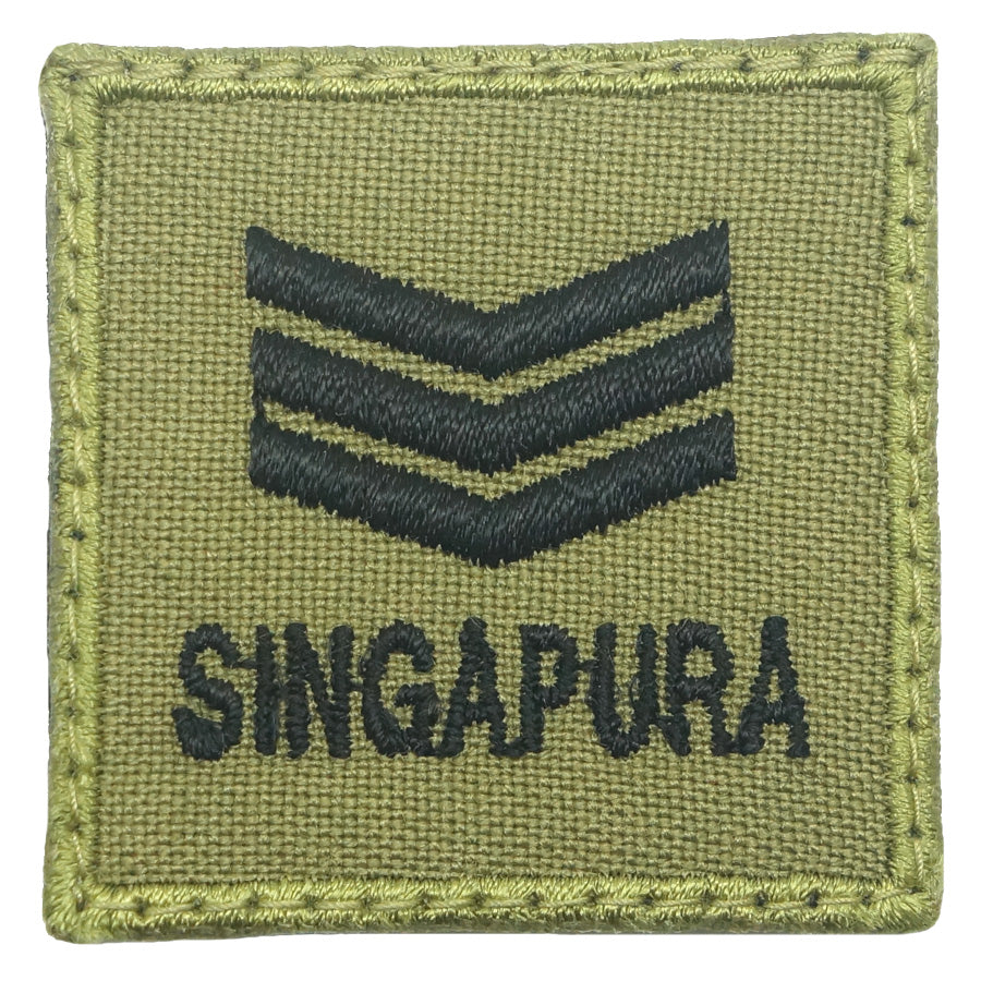MINI SAF RANK PATCH - 3SG (OLIVE GREEN) – Hock Gift Shop | Army Online ...
