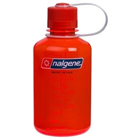 NALGENE NARROW MOUTH 16 OZ / 500 ML - SAFETY ORANGE (OLD STOCK WITH SOME SCRATCHES)