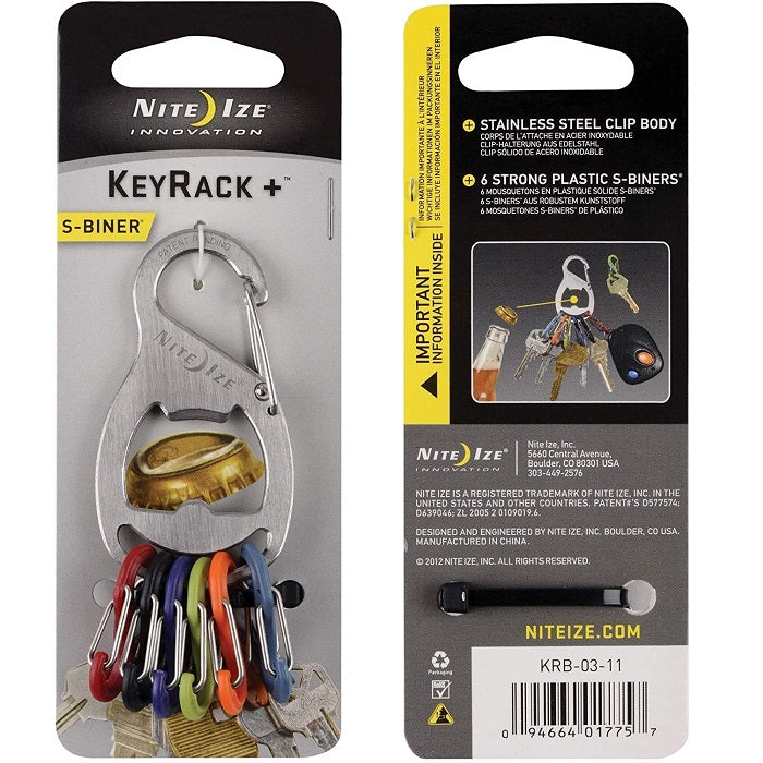 NITEIZE KEYRACK BOTTLE OPENER - STAINLESS STEEL (OLD STOCK CLEARANCE)