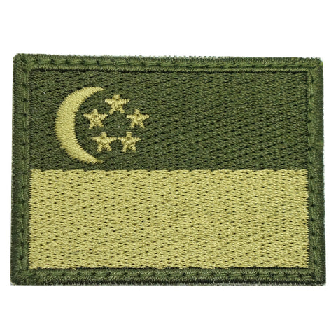 SINGAPORE FLAG - GREEN BORDER (MEDIUM)