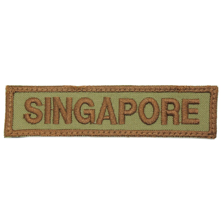 LBV SINGAPORE COUNTRY TAG - OLIVE BROWN