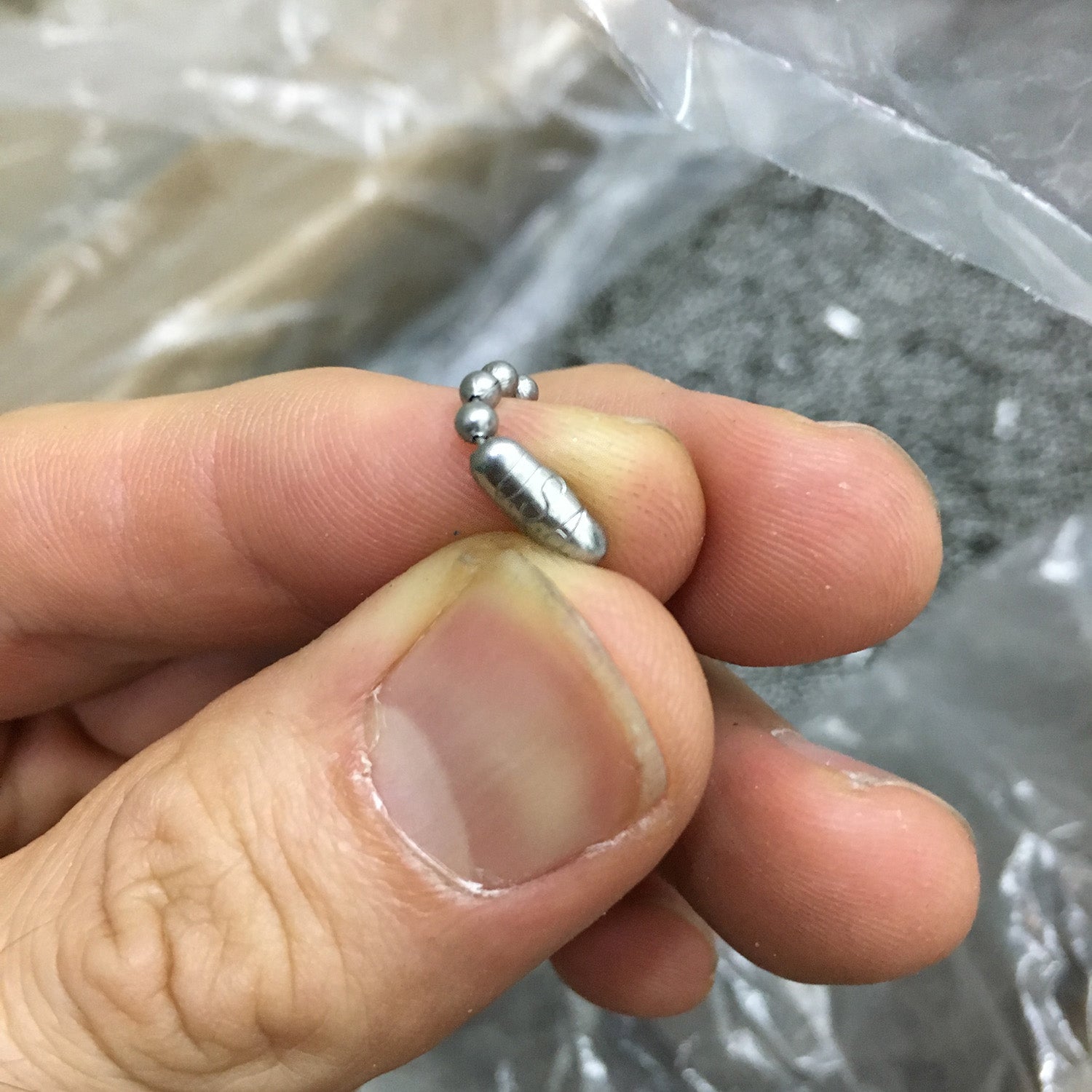 STAINLESS STEEL BALL CHAIN NECKLACE - URBAN GRAY