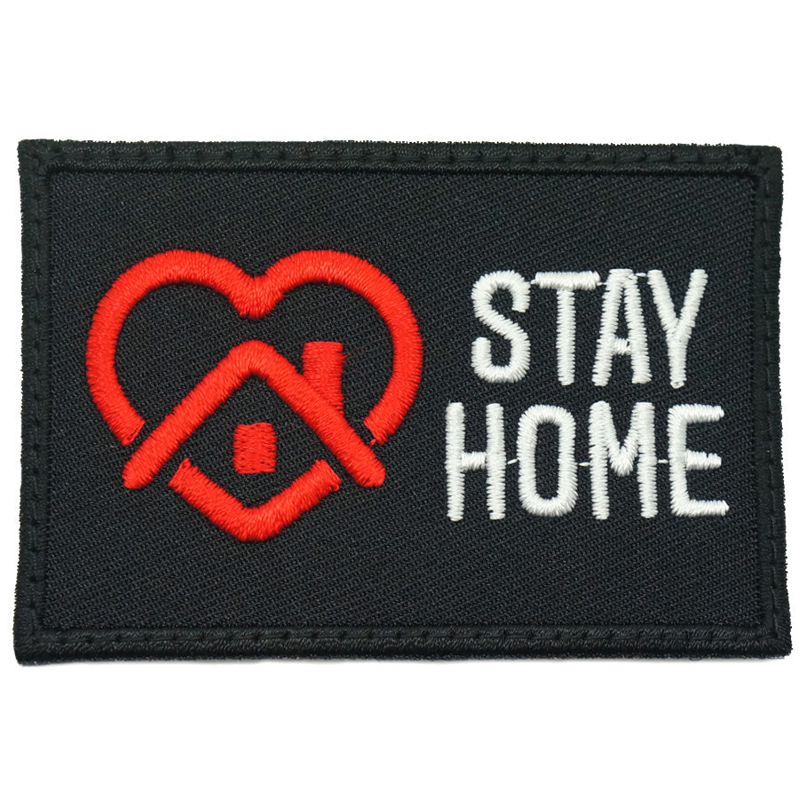 STAY HOME PATCH - BLACK RED