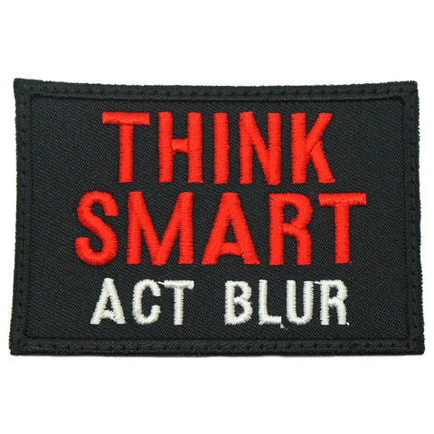 THINK SMART ACT BLUR PATCH - BLACK RED