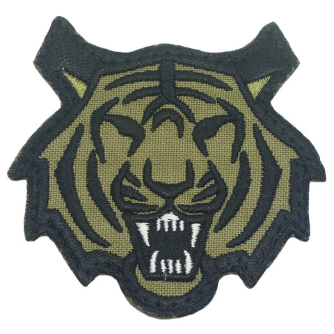 TIGER HEAD PATCH - OLIVE GREEN