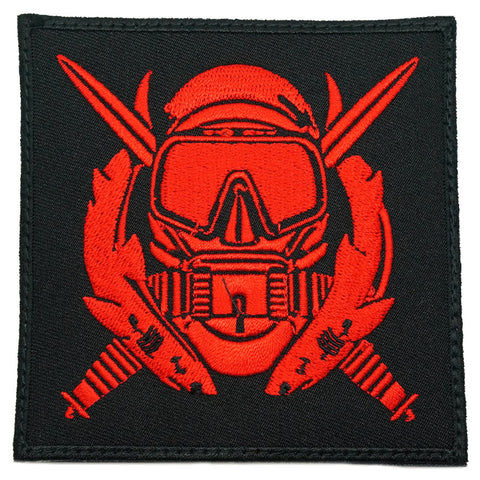 US SPECIAL OPERATION COMBAT DIVER PATCH - BLACK RED