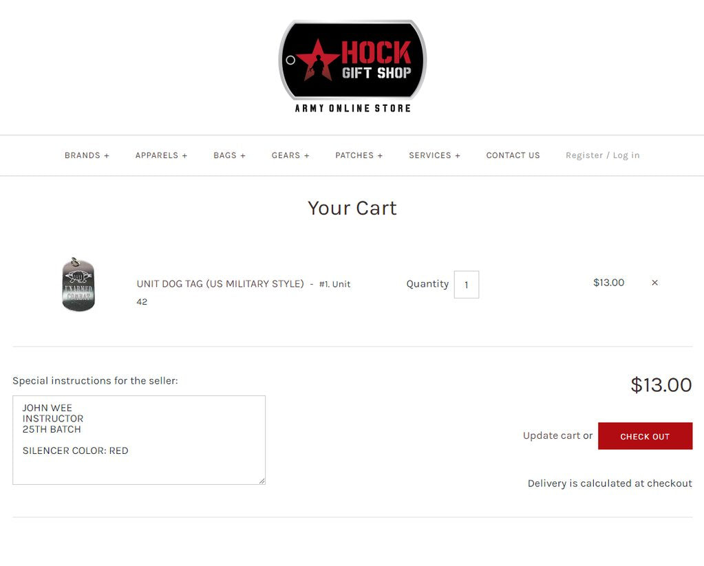 UNIT DOG TAG - MEDIC WING - Hock Gift Shop | Army Online Store in Singapore