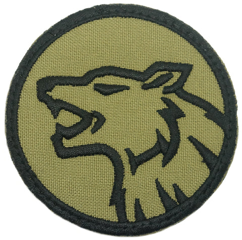 WOLF HEAD PATCH - OLIVE GREEN